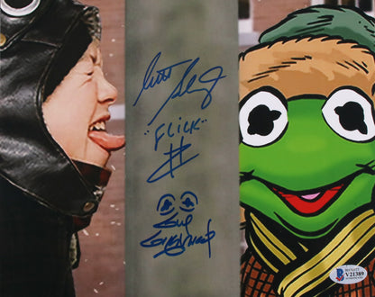 A Christmas Story Muppets Mashup Scott Schwartz & Guy Gilchrist signed 8x10 - JSA Authenticated