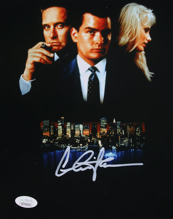Charlie Sheen Wall Street 8x10 Movie Poster  JSA Witnessed